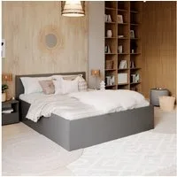 FDM Stauraumbett Bett Stauraumbett PANAMA SP Bettgestell 140x200 & weitere Größen (verfügbar 90x200 120x200 140x200 160x200 180x200cm, Bettrahmen, Bett, mit großen Kopfteil, mit Bettkasten zum aufklappen), mit/ohne Matratze