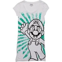 Super Mario T-Shirt SUPER MARIO Damen langes T-Shirt Longshirt Gr.M