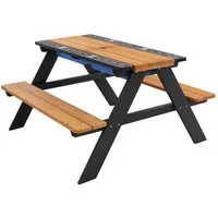 ML-DESIGN Garten-Kindersitzgruppe Kindersitzgarnitur Spielsitzgruppe Picknicktisch Outdoor Matschtisch, Sitzgruppe inkl. 2 Wannen, Sand- und Wasserspieltisch Matschtisch