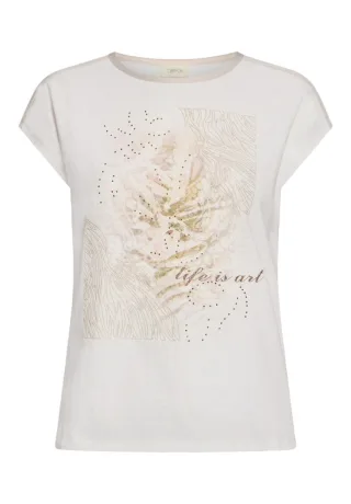 CARTOON - T-Shirt mit Print weiß - Gr. - 38