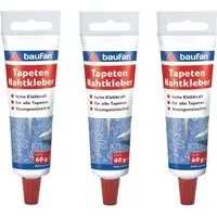 baufan® Tapetenkleber Tapeten-Nahtkleber 60 g zum Nachkleben von Tapetenübergängen, (3-tlg), ideal für kritische Stellen wie Fensterrahmen und Heizkörpernischen