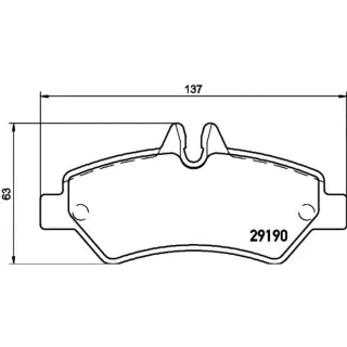Hella Bremsbel?ge hinten Mercedes Sprinter VW Crafter 8DB355005-351