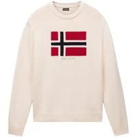 Napapijri Strickpullover MURA mit Rundhalsausschnitt, Langarm-Design