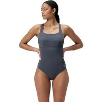 Speedo Badeanzug Speedo Damen Badeanzug Flex Band integriertem BH 8-00371316038 Grau