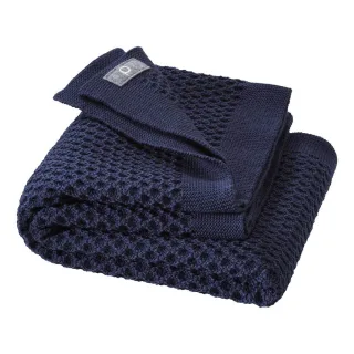 Disana Waben-Strickdecke 80x100 cm indigo