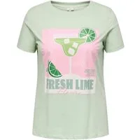 ONLY CARMAKOMA T-Shirt CARADDISON LIFE S/S O-NECK REG TEE JRS