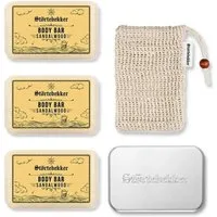 Störtebekker Feste Duschseife im Duschset Body - 3 x Body Bar + Soap Bag & Soap Box