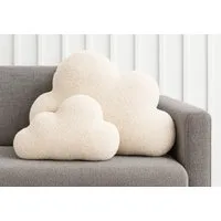 BABEES Dekokissen DEKOKISSEN Boucle Kuschelkissen Herz Wolke GROß 40x25, XXL 60x35 cm, Wolkenkissen Deko Kissen Geschenk Baby Kinderzimmer Babyshower