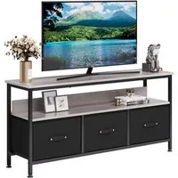 GarveeMore TV-Schrank Lowboard,Fernsehschrank Mit Schubladen Und Regalen für Fernseher Bis Zu 55 Zoll,für Wohnzimmer