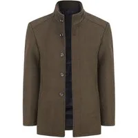 Allthemen Kurzmantel mit abnehmbarer dicker Weste Herren Wintermantel kurze Wolljacke