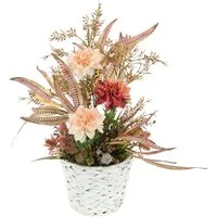 Kunstblume Blumenarrangement 'Dahlien', I.GE.A., Höhe 60 cm, Im Topf Künstliche Blumen Deko Gesteck Herbstdeko Kunstpflanze