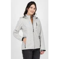 DEPROC Active Softshelljacke SHELBY PEAK DC leichte Softshelljacke mit All-Over-Print und abnehmbarer Kapuze