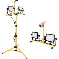 Grafner Baustrahler Grafner Baustrahler LED mit Stativ 2x 50W 9000Lm inkl. Fernbedienung, LED fest integriert, Baustrahler, Strahler