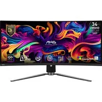 MSI MAG 341CQP QD-OLED Curved-OLED-Monitor (87 cm/34 ", 3440 x 1440 px, UWQHD, 0,03 ms Reaktionszeit, 175 Hz, OLED)