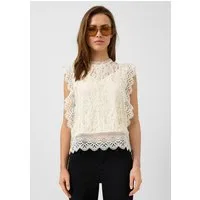 QS Blusentop Bluse Blusentop aus Spitze