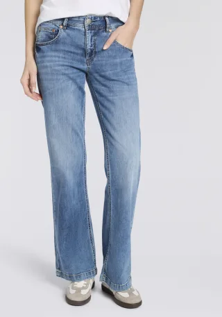 Herrlicher 5-Pocket-Jeans "Edna Denim Light" im Flared Fit
