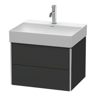 Duravit XSquare Waschtischunterbau wandhängend Graphit Supermatt 584x460x397 mm - XS416108080 XS416108080