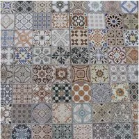 Casa Moro Wandfliese Orientalische Fliese Habib 44,1 x 44,1 cm, Patchwork, Patchwork Fliesen aus Feinsteinzeug, 1 qm für, schöne Küche Flur Bad & Küchenrückwand, FL6030