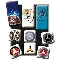 Nostalgic-Art Magnet 9tlg. Magnetset - Mercedes-Benz - Logo Evolution