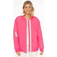 Zwillingsherz Bomberjacke "Happy" verdeckter Reißveschluss, Taschen
