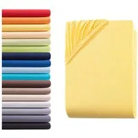 Hometex Premium Textiles Spannbettlaken Jersey Spannbettlaken 100% Baumwolle, Jersey, Gummizug: Rundumgummizug, Premium-Jersey Matratzenhöhe bis 23 cm