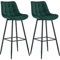 CLP Barhocker Dartford (Set, 2 St., 2er), stabiles Metall-Gestell mit Fußstütze