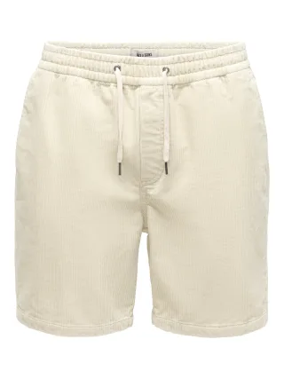 ONLY&SONS - ONSTEL CORDUROY 0185 SHORTS VD Silver Lining - Gr. - XL