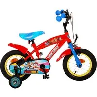 Volare Kinderfahrrad 12 Zoll Kinder Jungen Fahrrad Rad Bike Kinderrad Paw Patrol Rot 21107, 1 Gang, Rücktritt, Stützräder