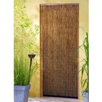 CONACORD Türvorhang Decona Saigon Dekovorhang beige, Hakenaufhängung, halbtransparent, 120 x 220 cm, Bambus - blickdicht dank hoher Stranganzahl