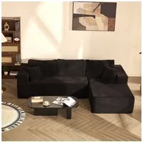 LITBIRD Sofa Modulares L-förmiges Ecksofa mit Schlaffunktion, 272 x 175 x 61 cm, 1 Teile, Rahmenloses Schlafsofa mit symmetrischem Doppelsitz, montagefrei