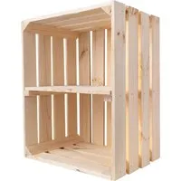 Creative Deco Holzkiste mit Regal 50x40x30 cm