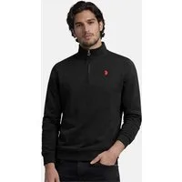 U.S. Polo Assn. Stehkragenpullover USJaaspa – Herren Sweatshirt mit Rundhalsausschnitt Baumwoll-Viskose-Mix, weich, atmungsaktiv und mit Logo-Stickerei