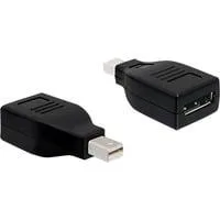 Adapter DisplayPort mini auf DisplayPort schwarz