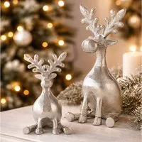 MF Tierfigur Dekofigur Silver Antler Duo Hirschset (2 St)