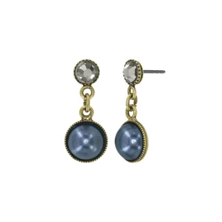 konplott - Hängende Ohrstecker - Bubble Cascade grau/gold