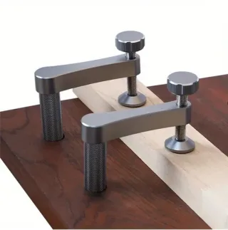 2PCS Workbench Dog Hole Clamp Set With Anti-Slip Pad Woodworking Desktop Fixed Clip Aluminum Alloy Quick Acting Hold Dow