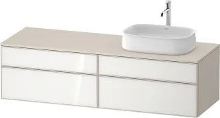 Duravit Zencha Konsolenwaschtischunterbau wandhängend Weiß & Taupe n/a & Supermatt 1600x550x442 mm - ZE4824R64830000