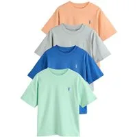 Next T-Shirt Relaxed Fit T-Shirts aus 100 % Baumwolle, 4er-Pack (4-tlg)