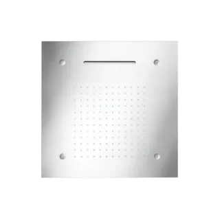 Herzbach Living Spa Decken-Regenbrause 11.650300.2.01 500x500mm, Regen/Schwall/Spray, Edelstahl poliert