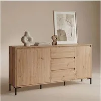 Newroom Sideboard Artisan Eiche 170 cm, Wildeiche Sideboard Vintage Industrial Highboard Anrichte Wohnzimmer
