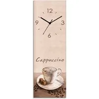 Artland Wanduhr Cappuccino - Kaffee (wahlweise mit Quarz- oder Funkuhrwerk, lautlos ohne Tickgeräusche)