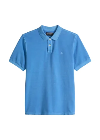 Marc OPolo Casual - Poloshirt Piqué regular garment-dyed Azure Blue - Gr. - L