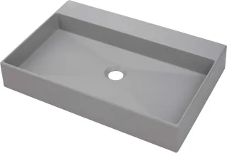 Neuesbad Aufsatzwaschbecken, Grau metallic, 600x400 mm NB1DECQRSU6S1