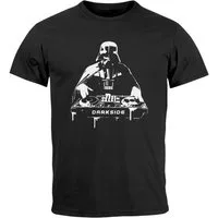 Neverless Print-Shirt Herren T-Shirt Techno DJ Parodie Printshirt Aufschrift Darkside mit Print
