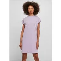 URBAN CLASSICS Sweatkleid Damen Turtle Extended Shoulder Dress aufgerollte Ärmel