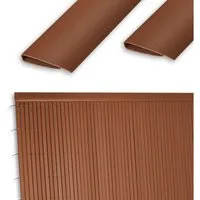 Ribelli Balkonsichtschutz PVC Abschlussleiste, 100 cm, braun