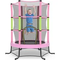 SONGMICS Kindertrampolin 174 cm Kindertrampolin mit Sicherheitsnetz, Randabdeckung, Stahlrahmen, Mini-Trampolin Fitness, Gartentrampolin, für indoor und outdoor