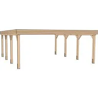 weka Doppelcarport 609 Gr. 1, BxT: 600x614 cm, 214 cm Einfahrtshöhe