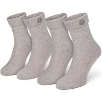 Black Snake Trachtensocken Oktoberfest-Schoppersocken mit Edelweiß-Pin, für Damen & Herren (2-Paar) Abnehmbarer Edelweiß-Pin, klassisches Zopfmuster, weicher Umschlagbund
