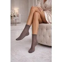 Lycille Socken Damen Baumwollsocken mit Ajourmuster – Atmungsaktive Baumwoll-Socken